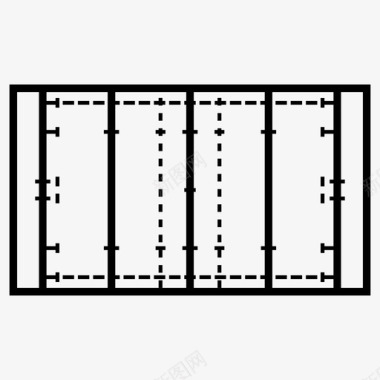 我们的原则橄榄球场体育场运动场图标图标