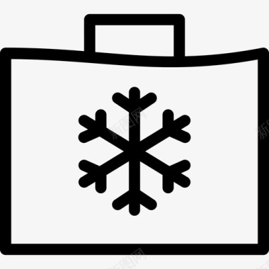 冬天的雪圣诞购物购物袋假日图标图标
