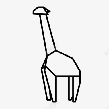 长颈鹿动物艺术图标图标