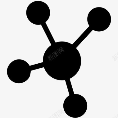 商业案例分子商业化学图标图标