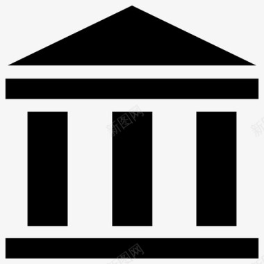 地产建筑设计银行建筑宫廷图标图标