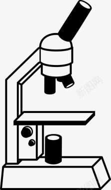 特写显微镜科学实验科学设备图标图标