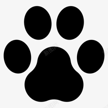 猫脚印爪印动物猫图标图标