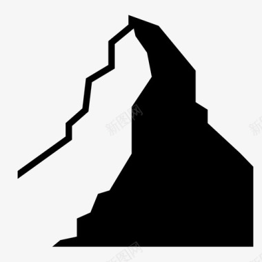 塞尔文山阿尔卑斯山马特宏山图标图标