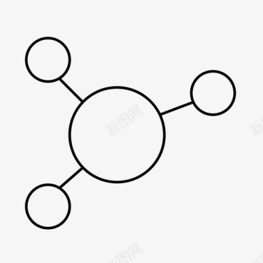 分子球分子原子化学图标图标