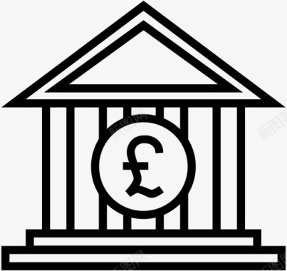 外汇银行英镑货币图标图标