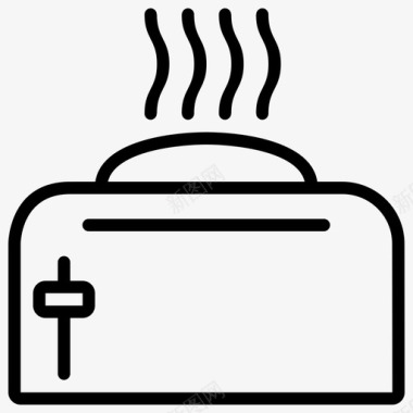 烤面包机苏格兰发明带弹出式图标图标