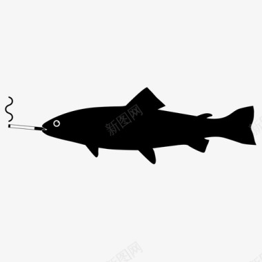 熏鱼鳟鱼香烟图标图标
