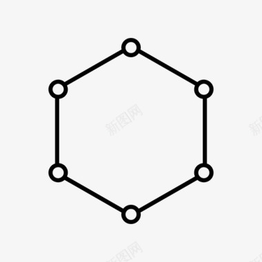 对称签六边形边数学图标图标