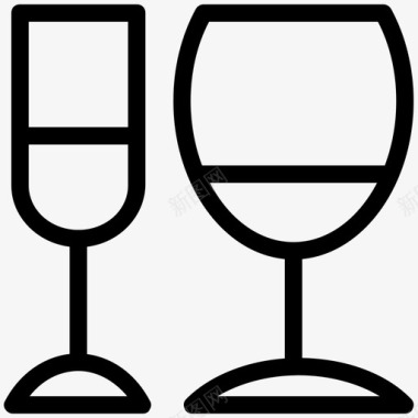 采购产品玻璃杯葡萄酒威士忌图标图标