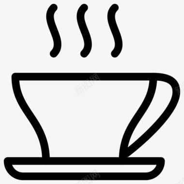茶托咖啡茶杯茶托图标图标