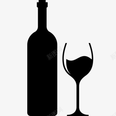 红酒组成的法国葡萄酒白葡萄酒红酒图标图标