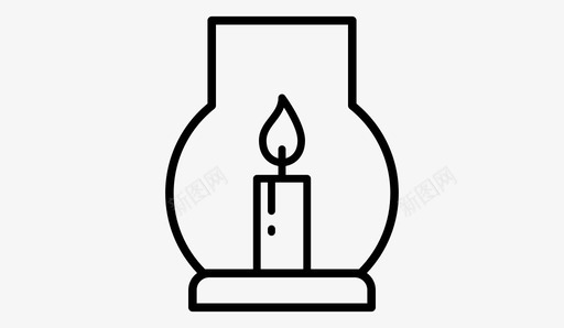 蜡烛祈祷蜡烛仪式墓地图标图标