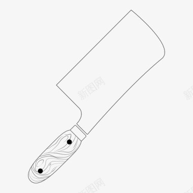 上菜厨师切肉刀基本厨师刀套装图标图标