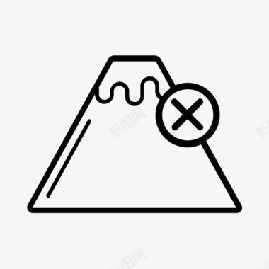活火山图标图标