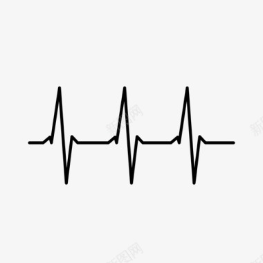 心率图心跳图表心脏监护仪图标图标