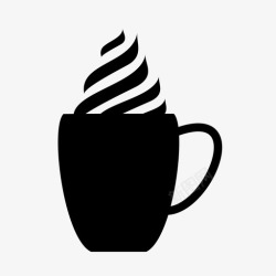 茶朵马克杯卡普西诺咖啡图标高清图片