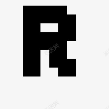 r 像素字母表6 x高图标图标