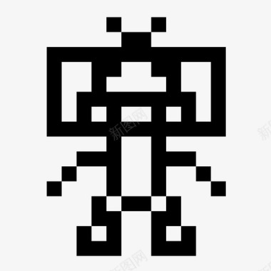 牛腩块机器人块像素图标图标