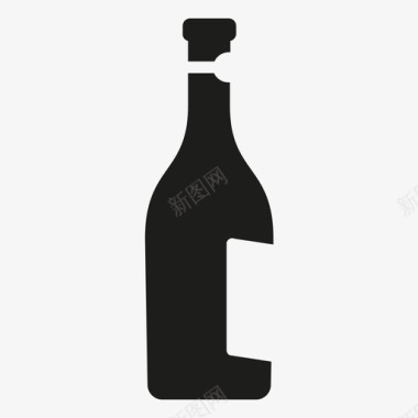 酒瓶酒瓶白葡萄酒红酒图标图标