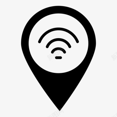 引脚点地图wifi集线器无线点图标图标