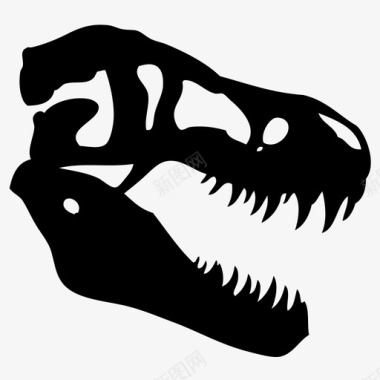 化石霸王龙头骨图标图标