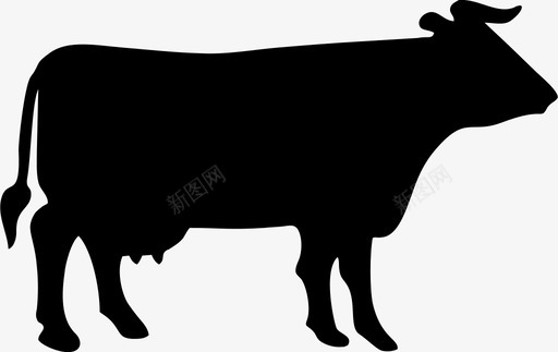 跳水牛肉牛自然牲畜图标图标