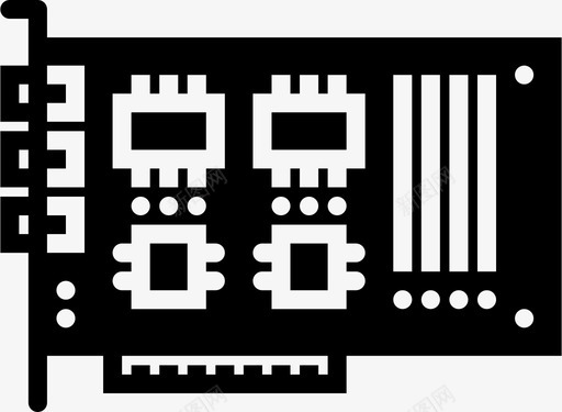 微型芯片声卡声音芯片电脑芯片图标图标