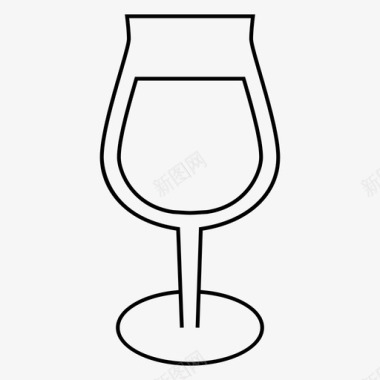 国产啤酒郁金香玻璃酒精饮料图标图标