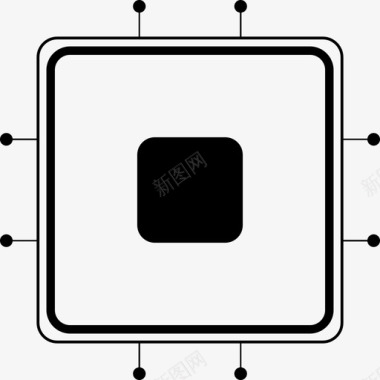 电力电网数据芯片计算机电力图标图标
