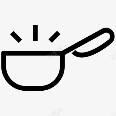 平底锅设计锅炖锅烹饪锅图标图标