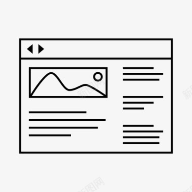 放假通知模板线框用户体验模板图标图标