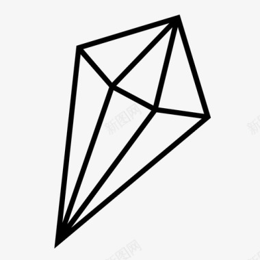 钻石石头形状图标图标