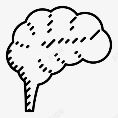 大脑思维神经元图标图标