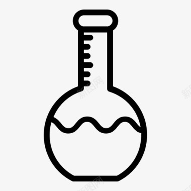 白胡子科学家烧杯实验室测量图标图标