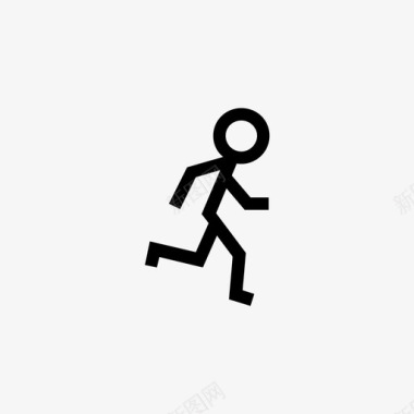 跑步人体运动图标图标