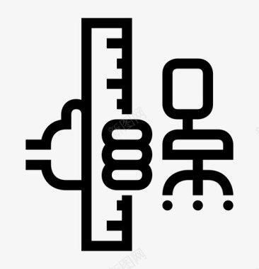 手工文化室内尺子原则图标图标