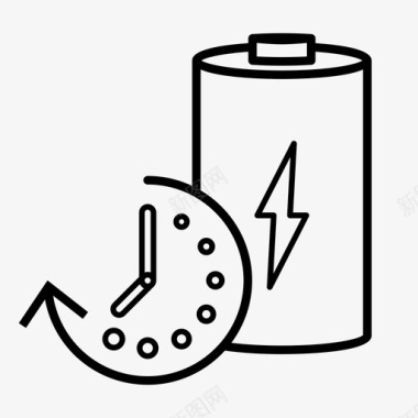 时间电池时间定时器功率图标图标