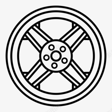轮动轴承调谐轮汽车驱动图标图标
