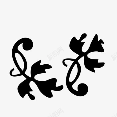 寒食节装饰图案两朵花维多利亚花留下维多利亚美丽的花图标图标