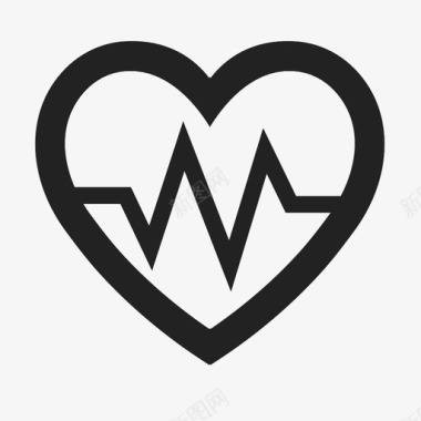 心脏监护仪心脏符号生命体征图标图标