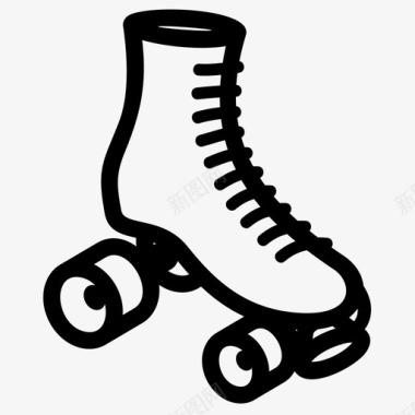 学生熘冰鞋溜冰鞋运动溜冰者图标图标