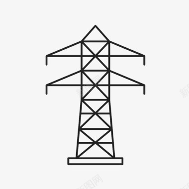 金属钉子电塔塔高图标图标