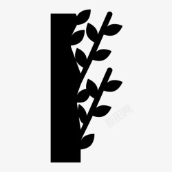 绿墙绿墙园艺自然图标高清图片