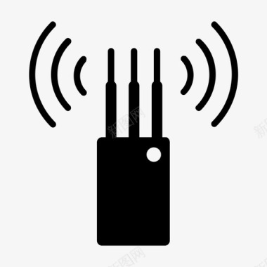 通信信号干扰机wifi发射机图标图标