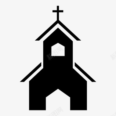 十字架教堂宗教庆典基督教象征图标图标
