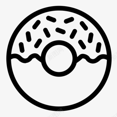 甜甜圈甜甜圈快餐图标图标