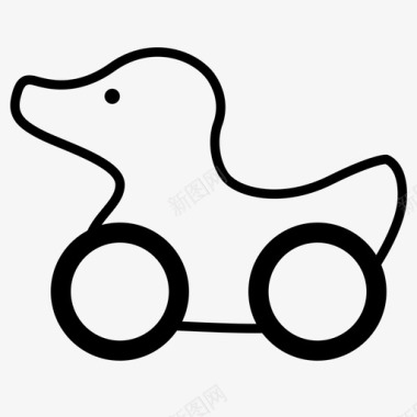 鸭子玩具婴儿鸟图标图标