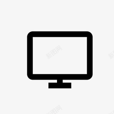 科技流线显示器电视服务器图标图标