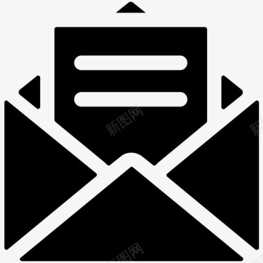 打开的礼品盒邮件通讯电子邮件图标图标